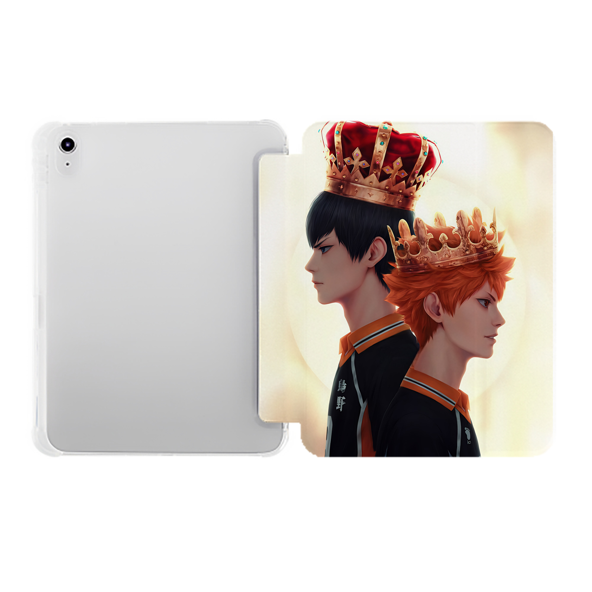 （画像用） ハイキュー!! Haikyu!! IPad ケース ペン収納付き 三つ折りスタンド PUレザー×シリコン 対応機種9.5/10.5/10.9インチ